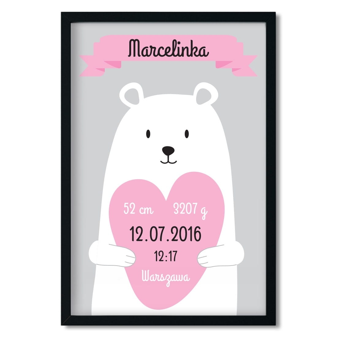 miś girls | metryczka. metryczka dla dzieci. dekoracje pokoju