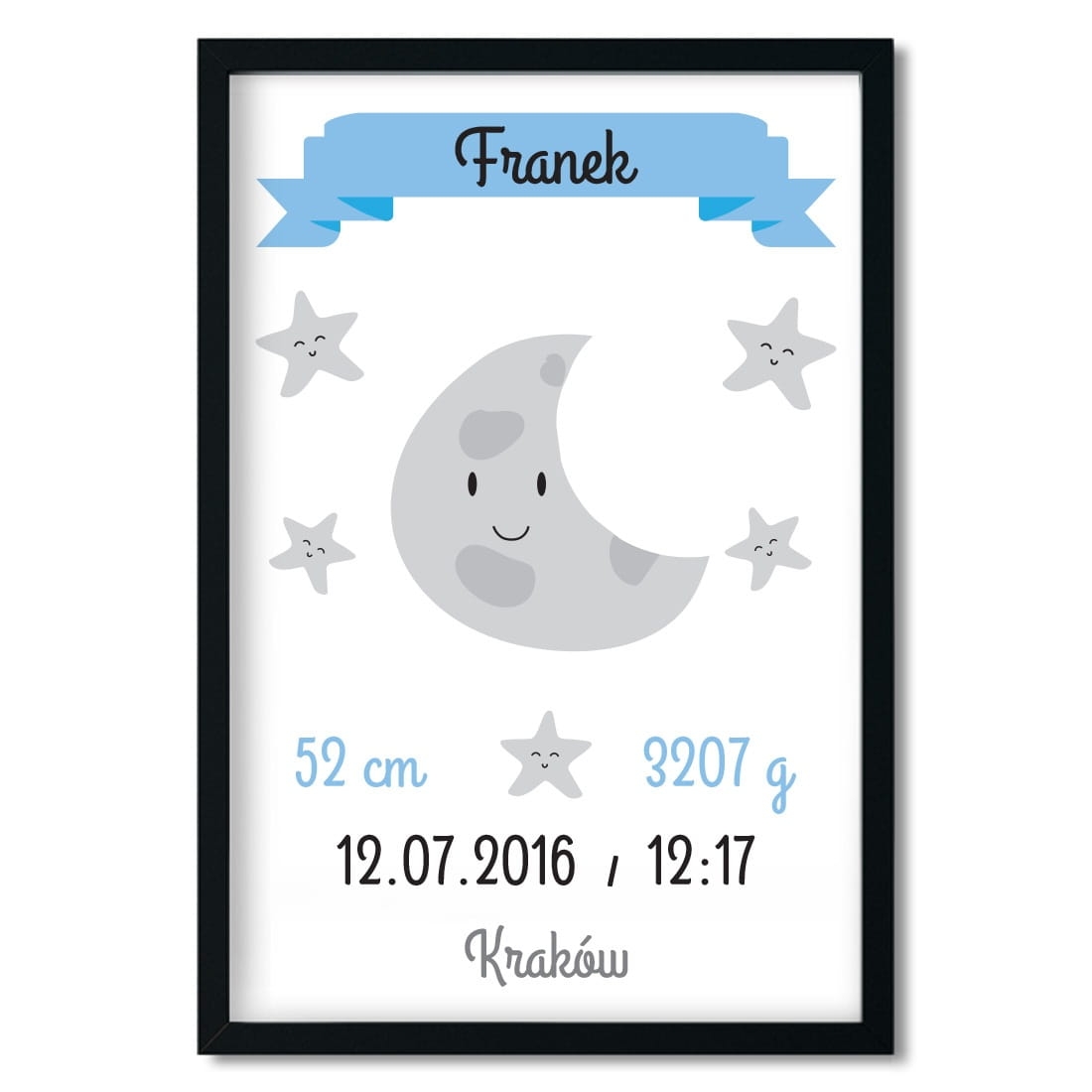 księżyc boys | metryczka. metryczka dla dzieci. dekoracje pokoju