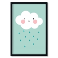 chmurka - miętowa | plakat. plakat dla dzieci. dekoracje pokoju