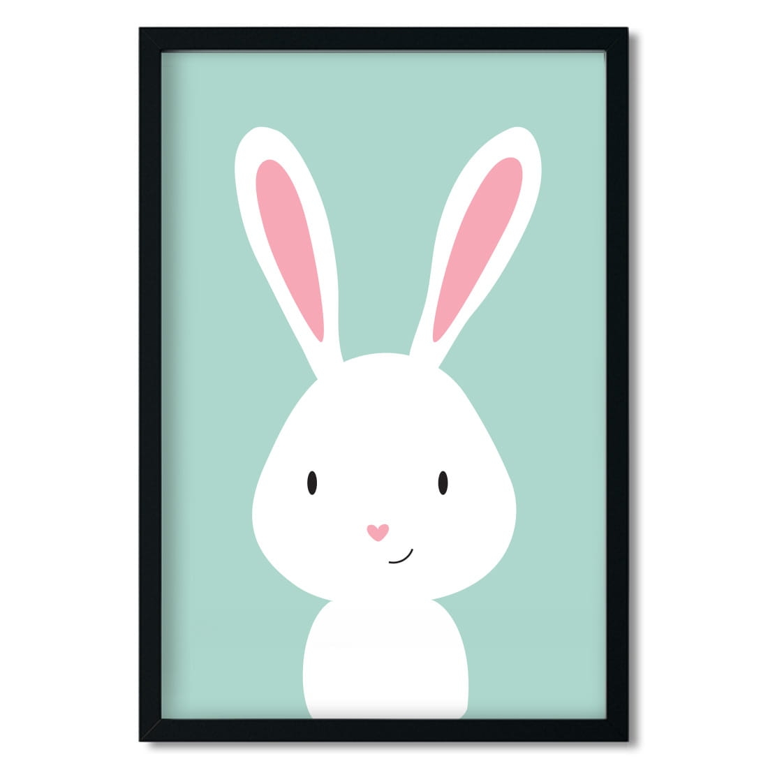 królik - miętowy | plakat. plakat dla dzieci. dekoracje pokoju
