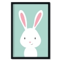 królik - miętowy | plakat. plakat dla dzieci. dekoracje pokoju