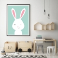 królik - miętowy | plakat. plakat dla dzieci. dekoracje pokoju