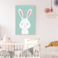 królik - miętowy | plakat. plakat dla dzieci. dekoracje pokoju