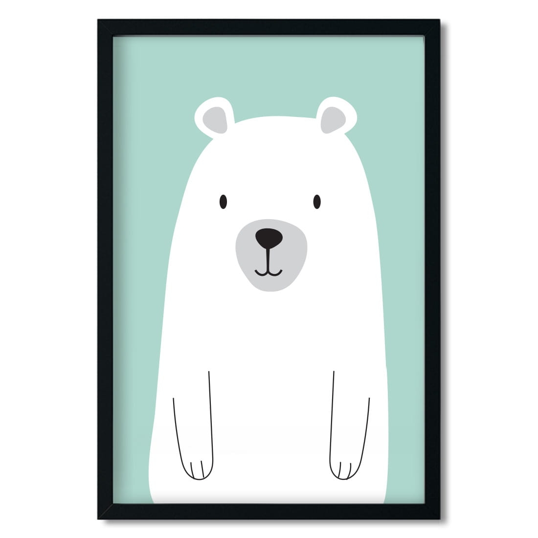 miś - miętowy | plakat. plakat dla dzieci. dekoracje pokoju