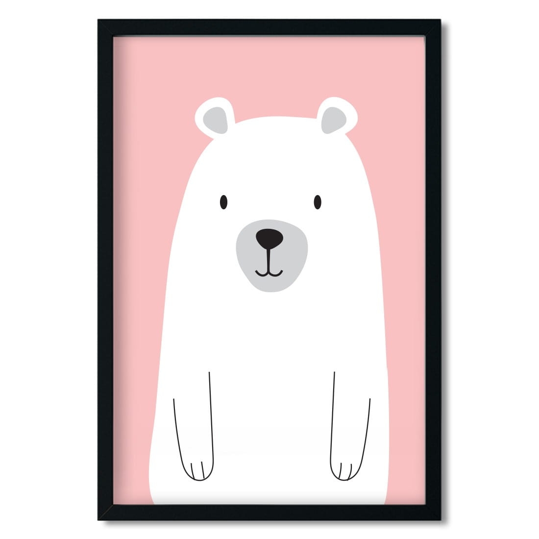 miś - różowy | plakat. plakat dla dzieci. dekoracje pokoju