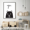 miś ups | plakat. plakat dla dzieci. dekoracje pokoju