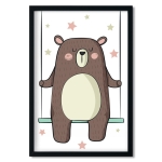 poster | bear on a swing