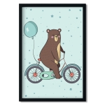 poster | bear on the bike
