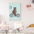 miś rower | plakat. plakat dla dzieci. dekoracje pokoju