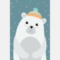 miś polarny | plakat. plakat dla dzieci. dekoracje pokoju