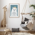 miś polarny | plakat. plakat dla dzieci. dekoracje pokoju