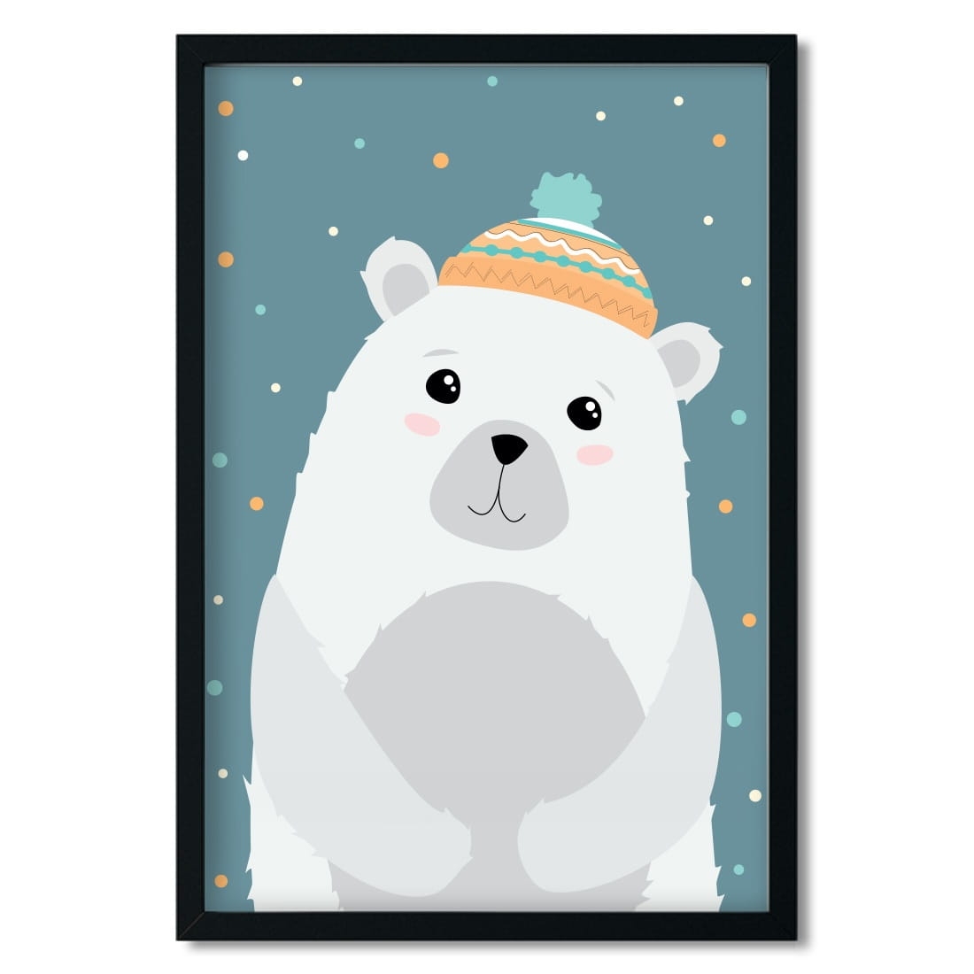 miś polarny | plakat. plakat dla dzieci. dekoracje pokoju
