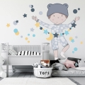 teo niebieski | naklejka. naklejka dla dzieci. dekoracje pokoju