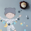 teo niebieski | naklejka. naklejka dla dzieci. dekoracje pokoju