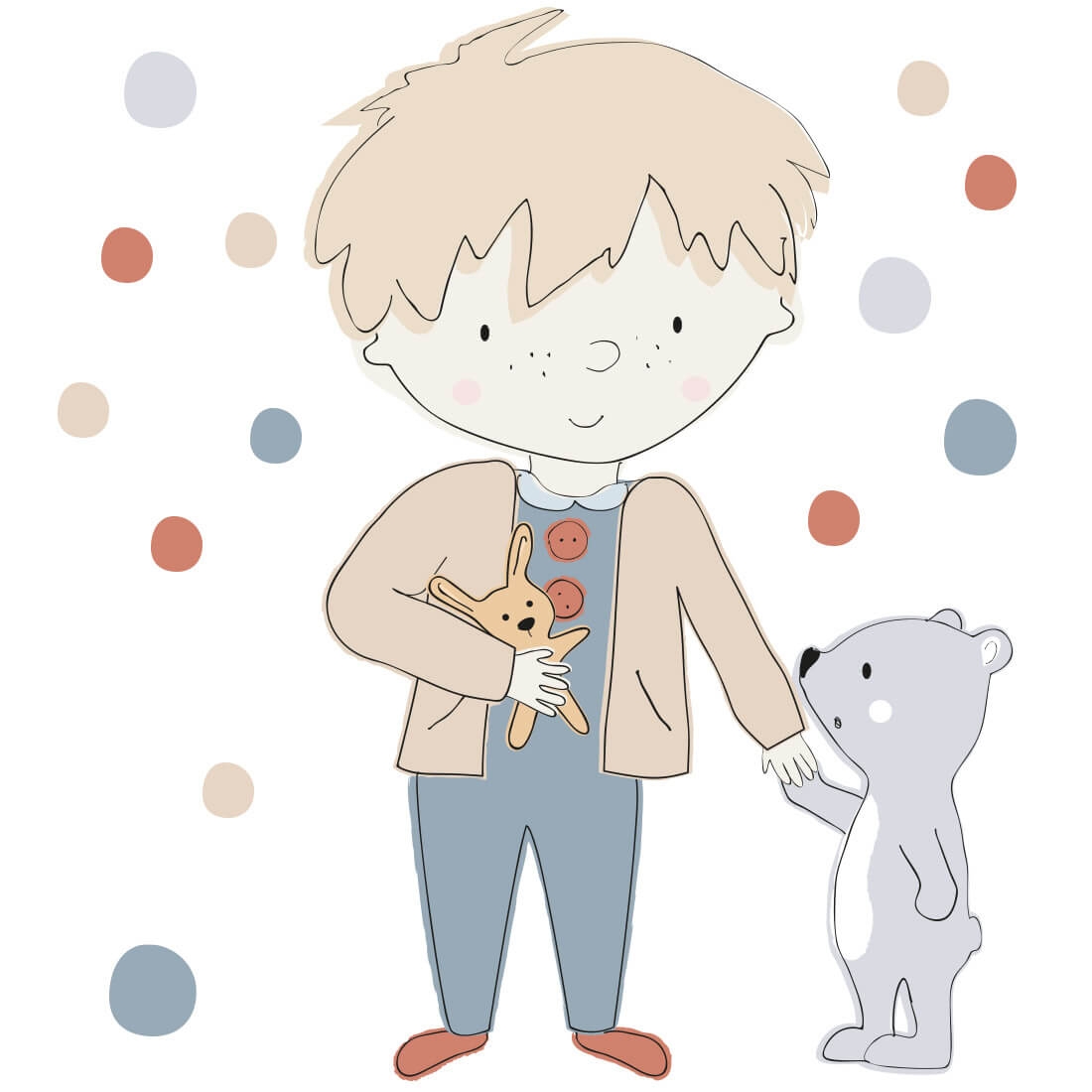 teddy szary | naklejka. naklejka dla dzieci. dekoracje pokoju