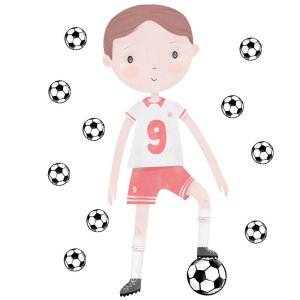 sticker | red footballer