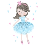 sticker | blue princess 