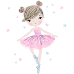 sticker | pink ballerina