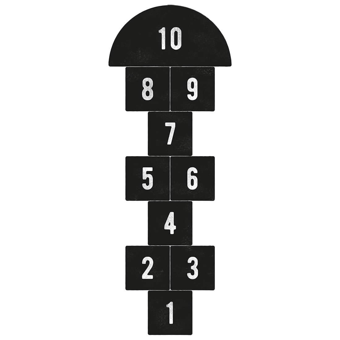 gra w klasy czarna | naklejka. naklejka dla dzieci. dekoracje pokoju