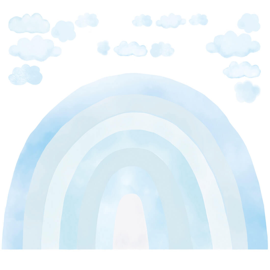 tęcza niebieska | naklejka. naklejka dla dzieci. dekoracje pokoju