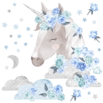 sticker | blue unicorn