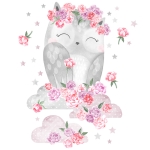 sticker | pink owl
