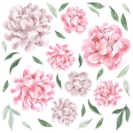 stickers | pink peonies