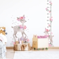 sarenka różowa | miarka. naklejka dla dzieci. dekoracje pokoju