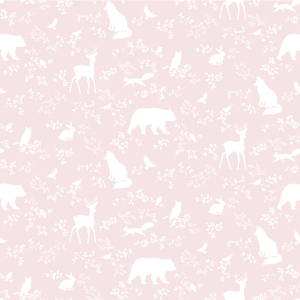 wallpaper | forest animals pink