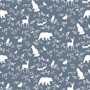 wallpaper | forest animals blue