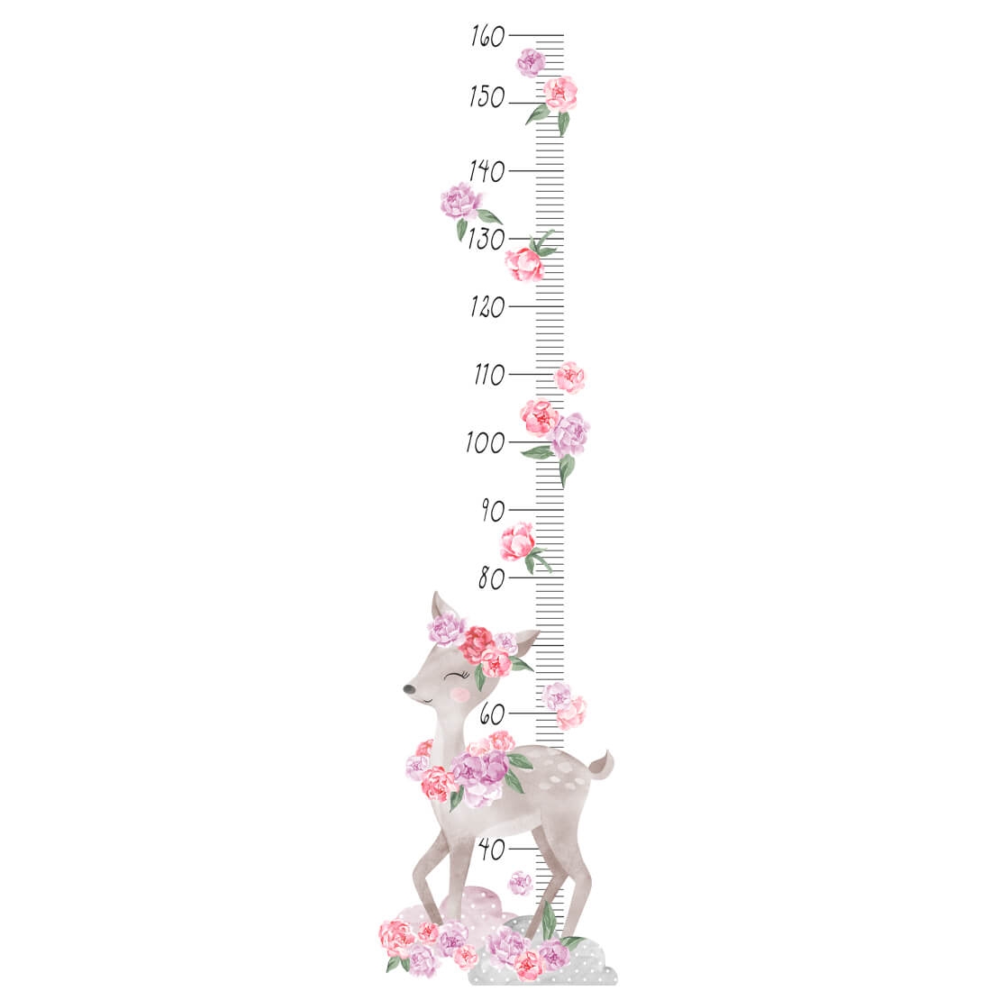 sarenka różowa | miarka. naklejka dla dzieci. dekoracje pokoju