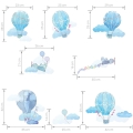 balony błękitne | naklejka. naklejka dla dzieci. dekoracje pokoju