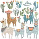 sticker | brown llamas