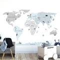 world map eco | sticker. children's wall decals. room decorations