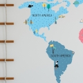 world map colorful | sticker. children's wall decals. room decorations