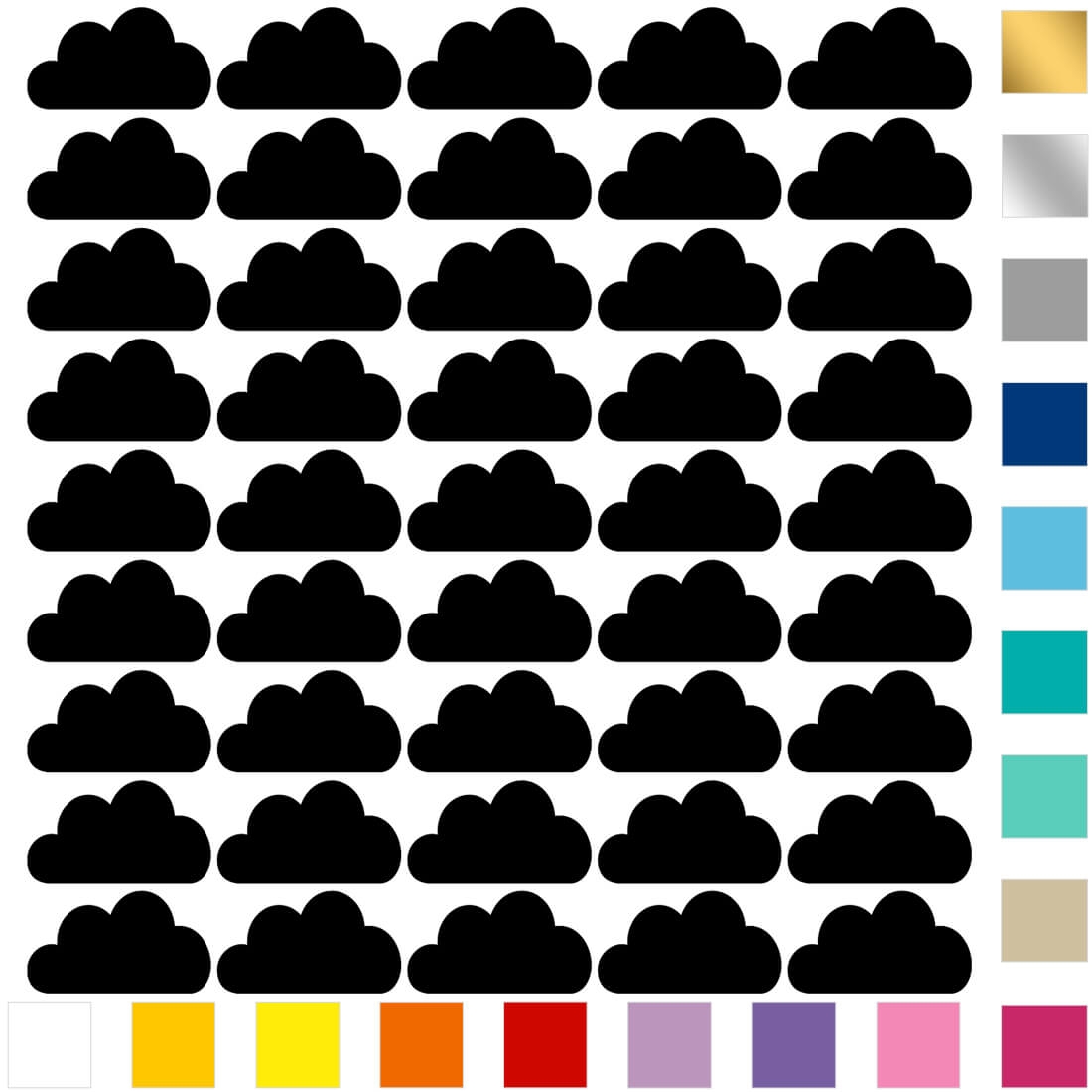 chmurki | naklejka. naklejka dla dzieci. dekoracje pokoju