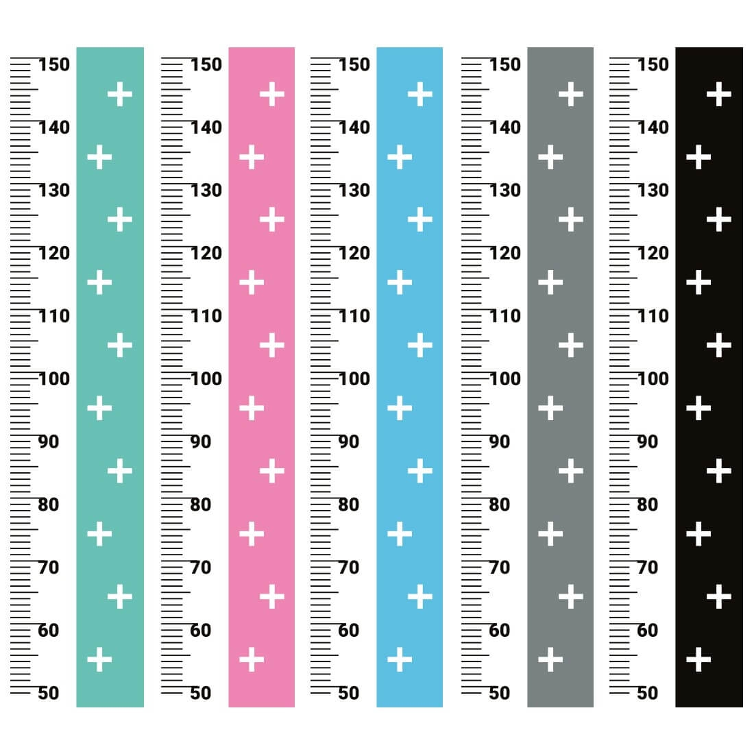 krzyżyki | miarka. naklejka dla dzieci. dekoracje pokoju