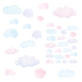 chmurki różowe | naklejka. naklejka dla dzieci. dekoracje pokoju