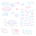 chmurki różowe | naklejka. naklejka dla dzieci. dekoracje pokoju