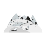 sticker | grey mountains S