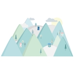 sticker | mint mountains L