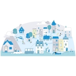 sticker | mint small town L