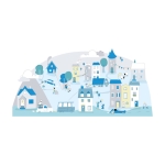 sticker | mint small town S