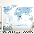 world map ice cold | sticker. children's wall decals. room decorations