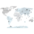 world map ice cold | sticker. children's wall decals. room decorations