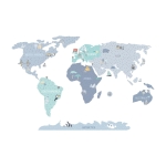 sticker | blue map  M