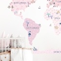 world map spring | sticker. children's wall decals. room decorations