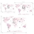 world map spring | sticker. children's wall decals. room decorations