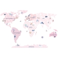 world map spring | sticker. children's wall decals. room decorations