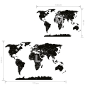 world political map black | sticker. children's wall decals. room decorations
